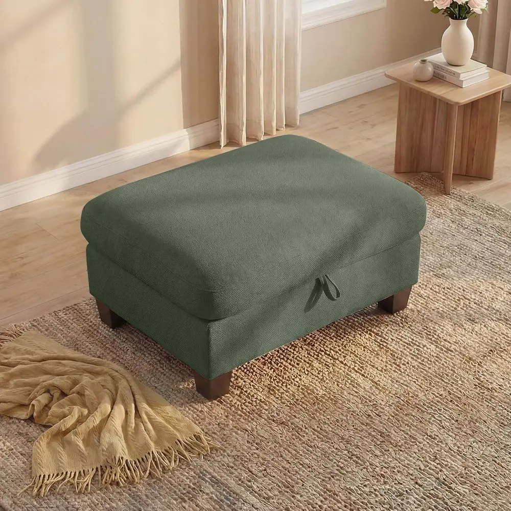 

Green 35 Storage Ottoman Bench with Thick Padding and High Weight Capacity for Multi-Functional Use in Living Rooms, Bedrooms, a