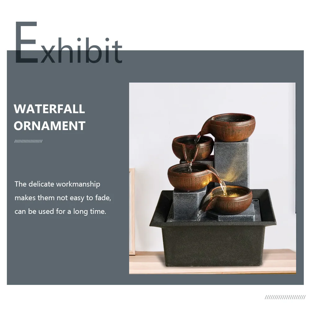

Desktop Fountain Ornaments Mini Waterfall Decor Small Adornment Tabletop Fountains Home Office Hotel Shopping Mall Store Wedding