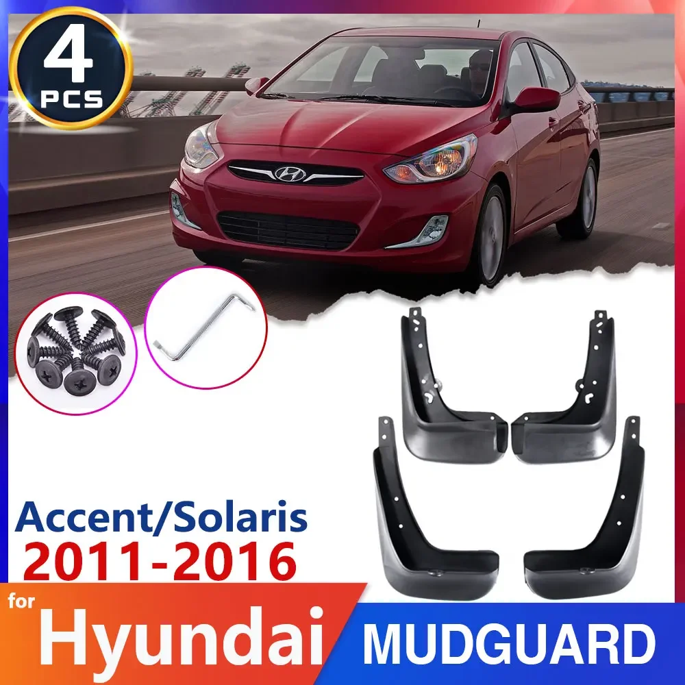 for Hyundai Accent Solaris RB 2011~2016 Tire Fender Mud Flap 2012 2013 2014 Mudflaps Splash Guards Mudguard Car-Goods-Stickers