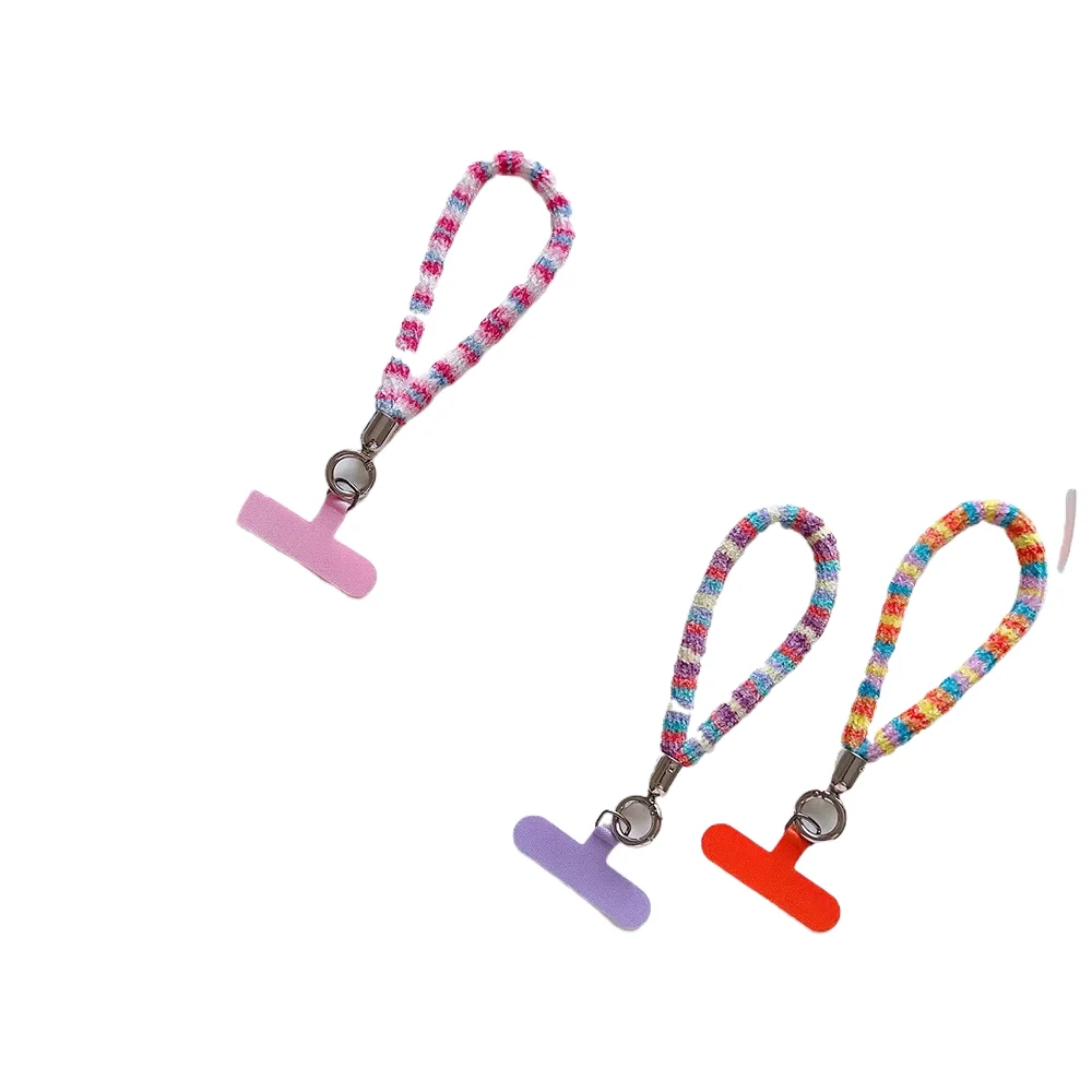

Autumn Winter Chain New For Phone Lanyard Colorful Camera Anti Loss Dopamine Wristband Rope Water Cup Bag Short Keychain