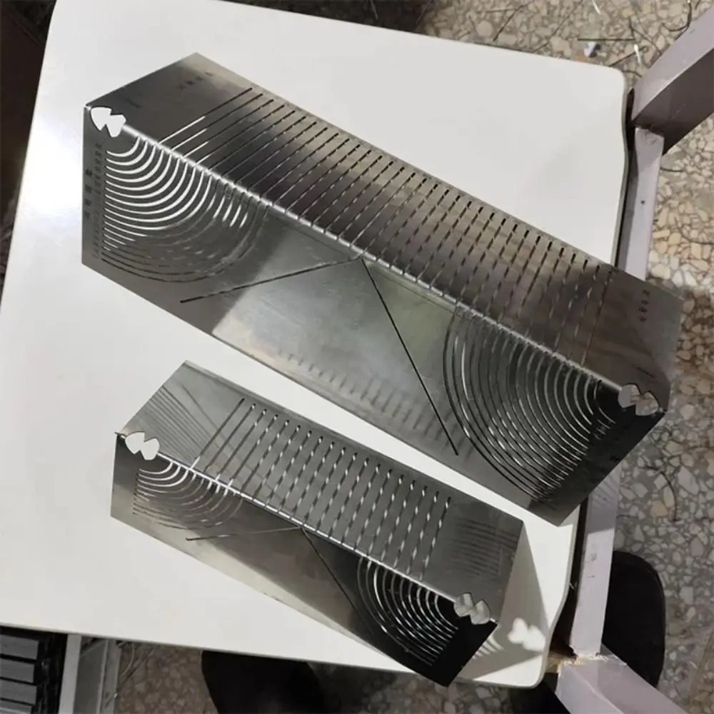 Stainless Steel Square Tube Folding Ruler Metal Marking Smooth Arcs Four-sided Ruler Versatility Precise 90-degree Angles