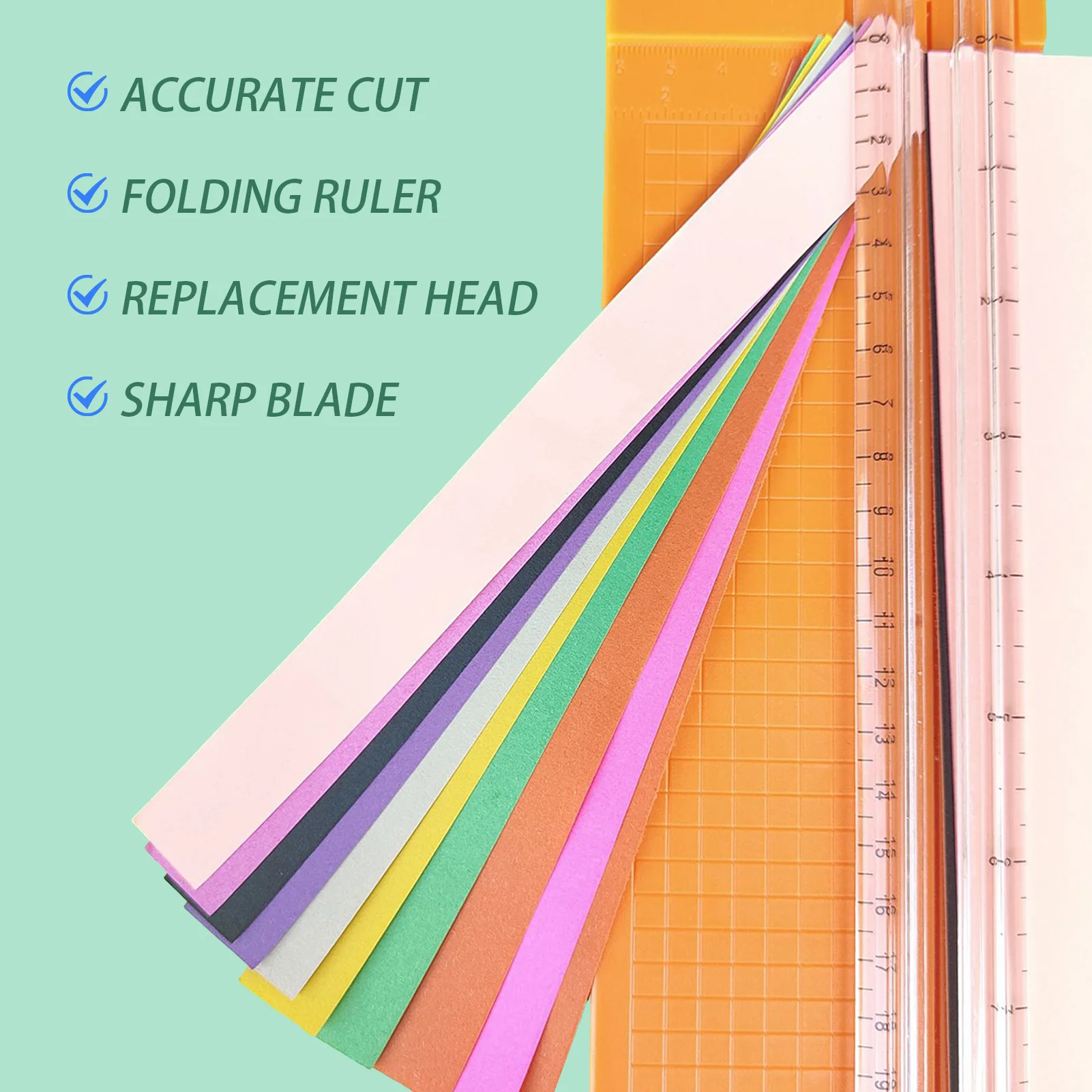 Mini Portable Paper Cutter A3 A4 Photograph Photoprint Card Cutter Replaceable Spare Blade Student School Office Stationery