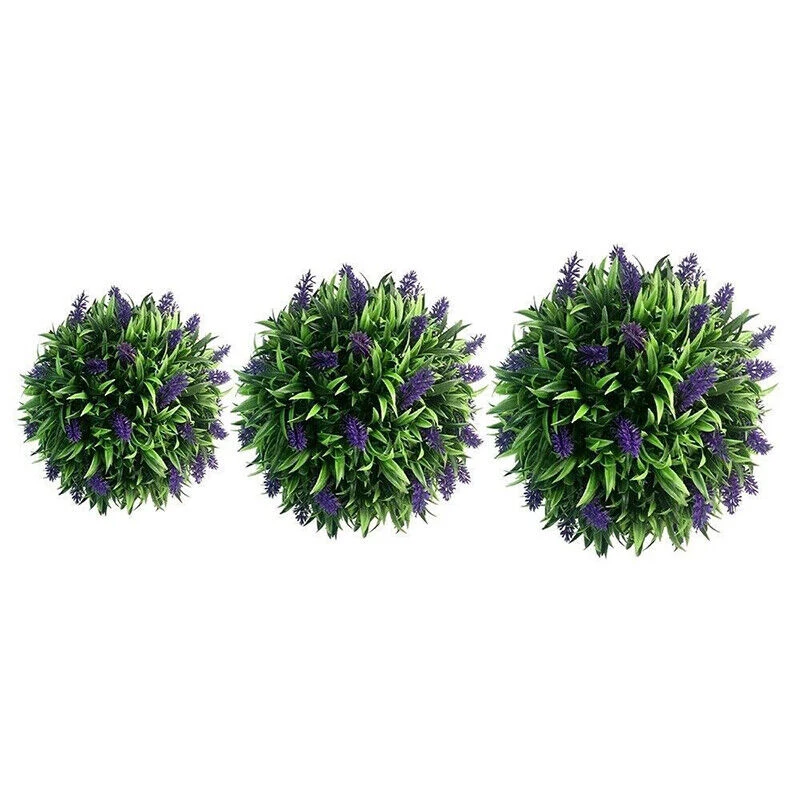 New Simulation Plant Lavender Grass Ball Garden Yard Green Artificial Plastic Lavender Flower Ball Wedding Home Wall Decor