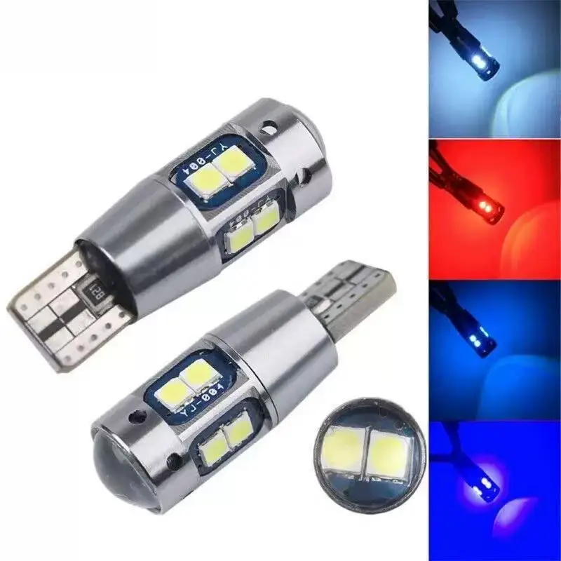 Universal T10 LED Bulbs, 10SMD 3030 CANBUS Error Free for Multi-Use Interior/Tail/Marker/Parking Lights 12V