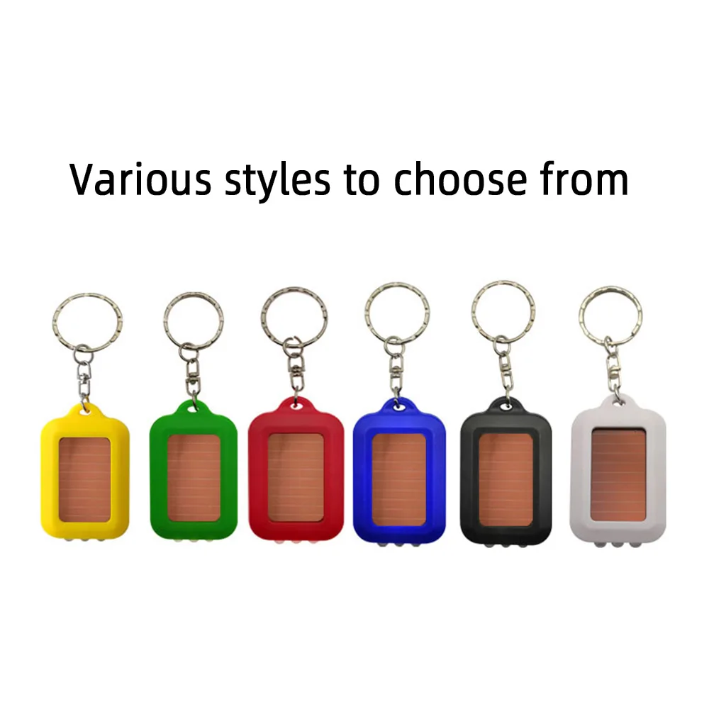 Mini Portable Solar Power 3LED Light Keychain Pocket Light Keyring Torch Flashlight Outdoor Camping Emergency Lamp Survival Tool