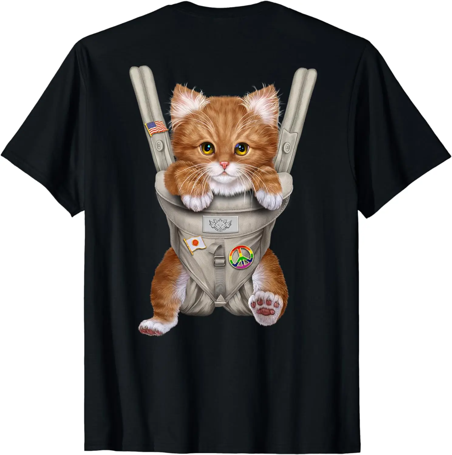 Orange Tabby Cat in Baby Carrier T-Shirt