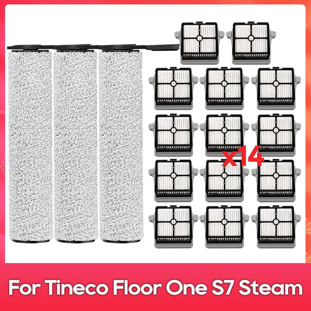 Подходит для ( Tineco Floor One S7 Steam ) Запасные части для пылесоса Аксессуары Валиковая щетка HEPA фильтр Набор Подходит для ( Tineco Floor One S7 Steam ) Запасные части для пылесоса Аксессуары Валиковая щетка HEPA фильтр Набор