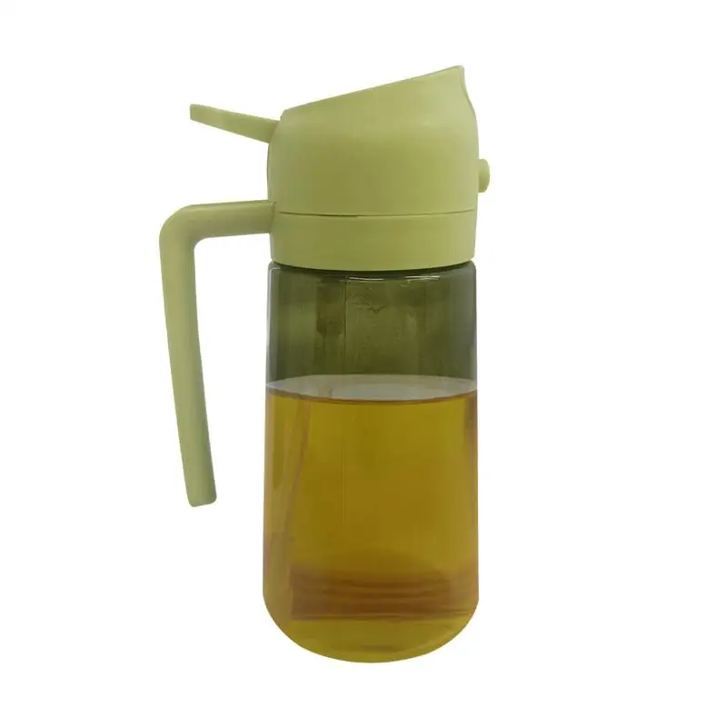 470mL Oil Empty Bottle 2 in 1 Sprayer Pourer Plastic Oil Container Kitchen Cooking Oil Dispenser Vaporizer Cruet For Camping BBQ