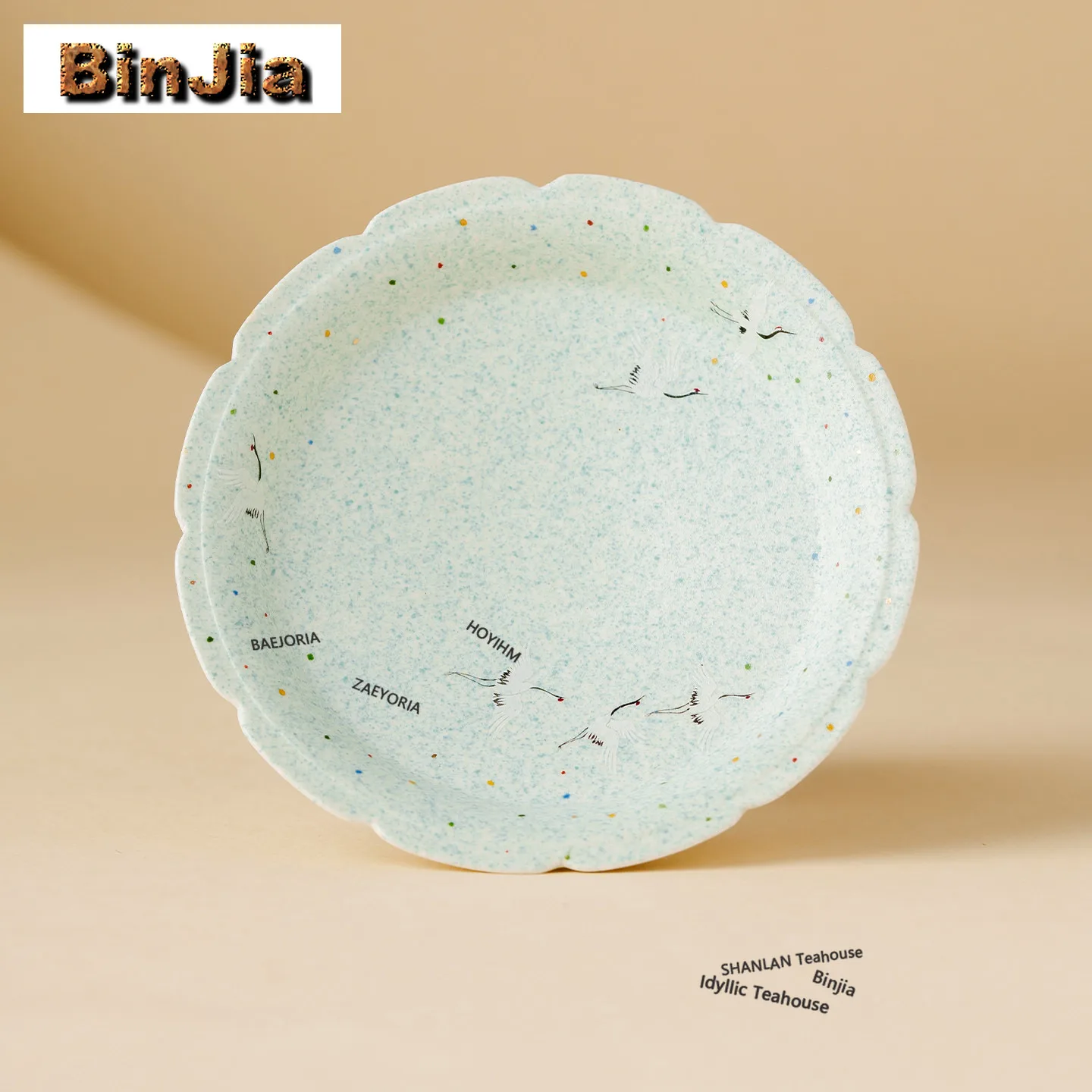 BAEJORIA Foggy Blue Glaze Underglaze Colour Crane Pot Bearing Holder Teaware Support Dry Bubble Table Tea Tray Coasters Cha Gift
