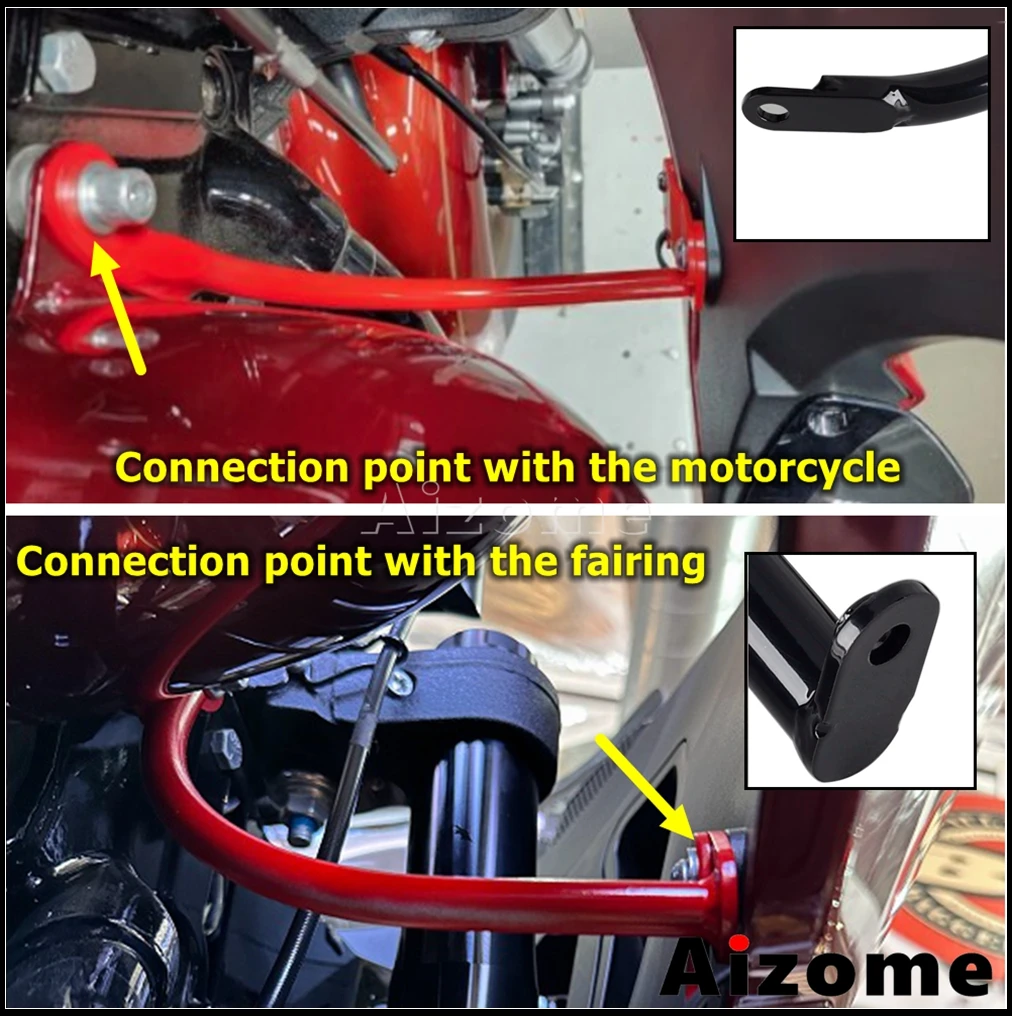 For Harley Softail Low Rider ST 117 FXRST FXLRST Fairing Support Bar Motorcycle Concealed Fairings Bracket Holder 2022 2023 2024