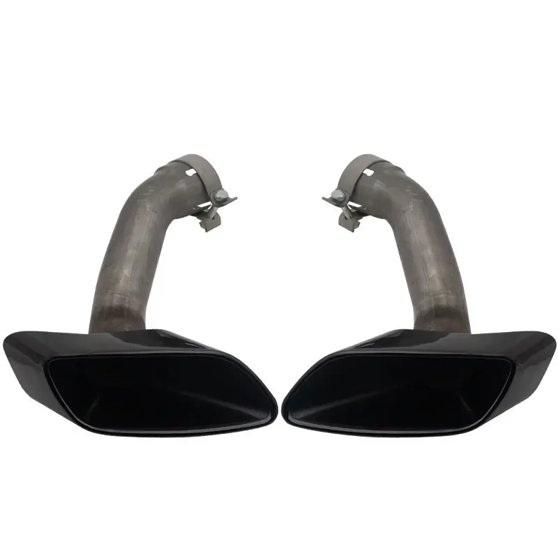 ترقية أنظمة عادم الفم المربعة فوهة الذيل الحلق لسيارات BMW X6 E71 2009-2014 نصائح العادم