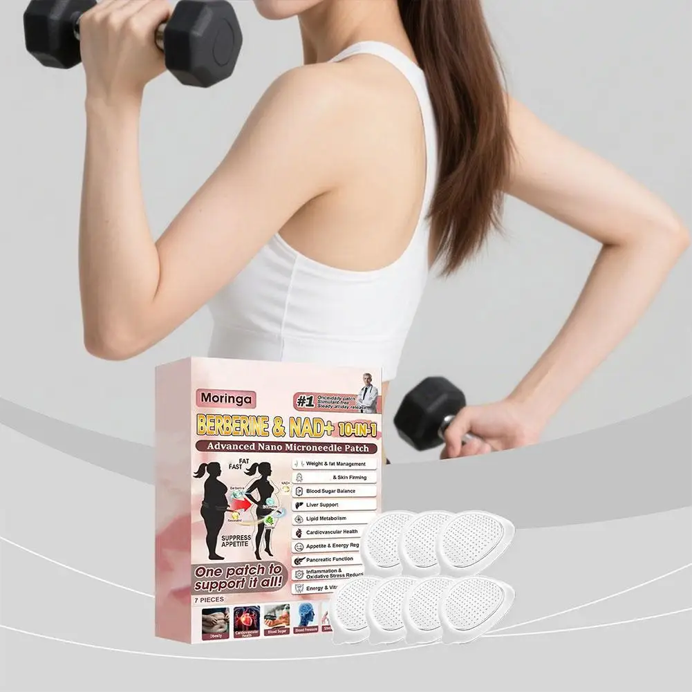 

Metabolic Enhancement Microneedle Sticker 10 In 1 Natural Moringa Berberine And Nad Plus Blend For Daily Weight Care