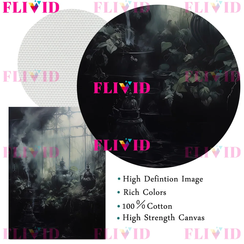 حديقة ويتشي أوراق خضراء طبيعة. الزهور والنباتات مجردة جدار الفن الطباعة، وثنية تحت عنوان الظلام الأكاديمية الفن ملصق طباعة ديكور