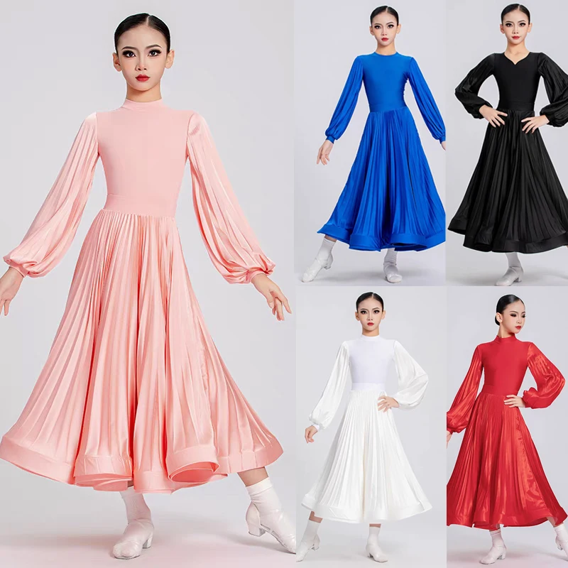 

Fashion Kids Ballroom Dance Performance Dress Girls Long Sleeves Latin Dance Costume Child National Standard Dancing Wear 12460