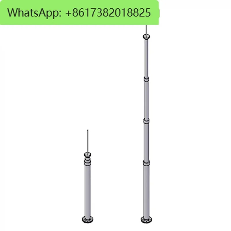

3M 8M 10M 15M 20m Pneumatic Telescopic Rod Load 3KG to 300KG Pneumatic Telescopic Mast for Rapid Deployment