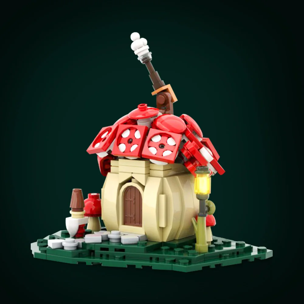 

MOC Mushroom Cottage Building Blocks Model Forest Elf Mushroom House Architecture DIY Bricks Assembly Toys Kids Birthday Gifts