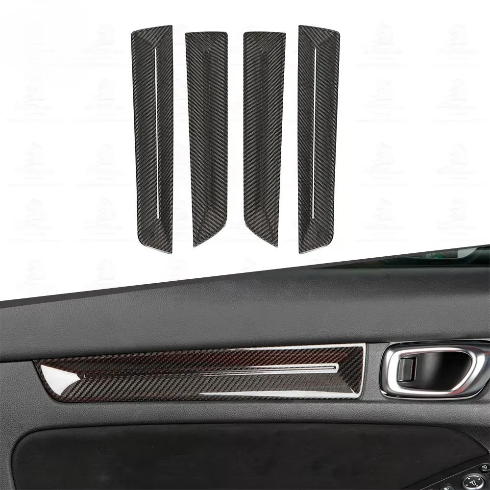 For 11th Civic Type R 2022+ Dry Carbon 4 Pcs Inner Door Trims Car Decoration Interior Item Parts