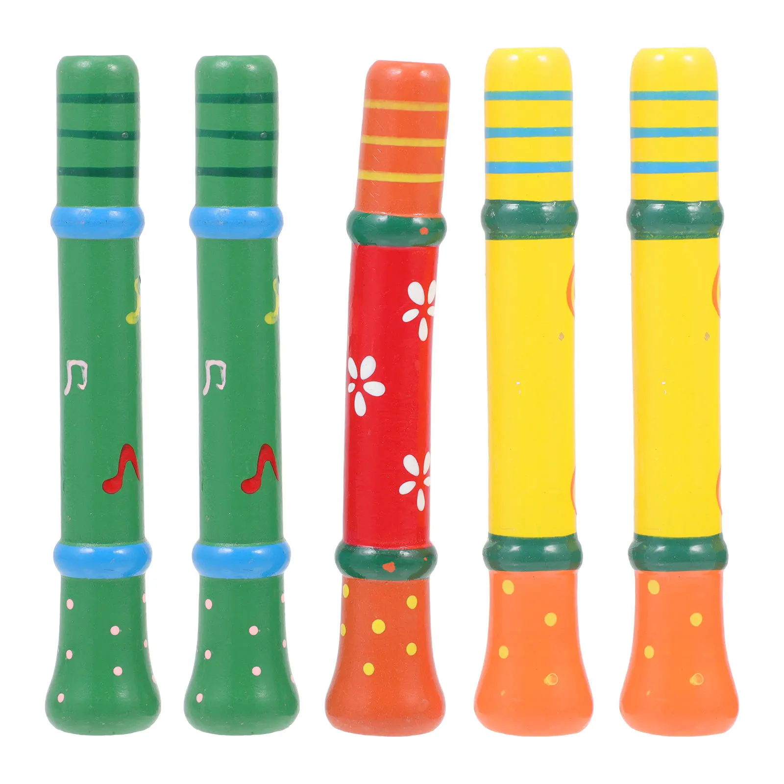 5 Stücke Kinder Holzpfeifen Musikinstrumente Glatte Oberfläche Pädagogische Unterhaltungsspiele Festivals Holzpfeife Spielzeug