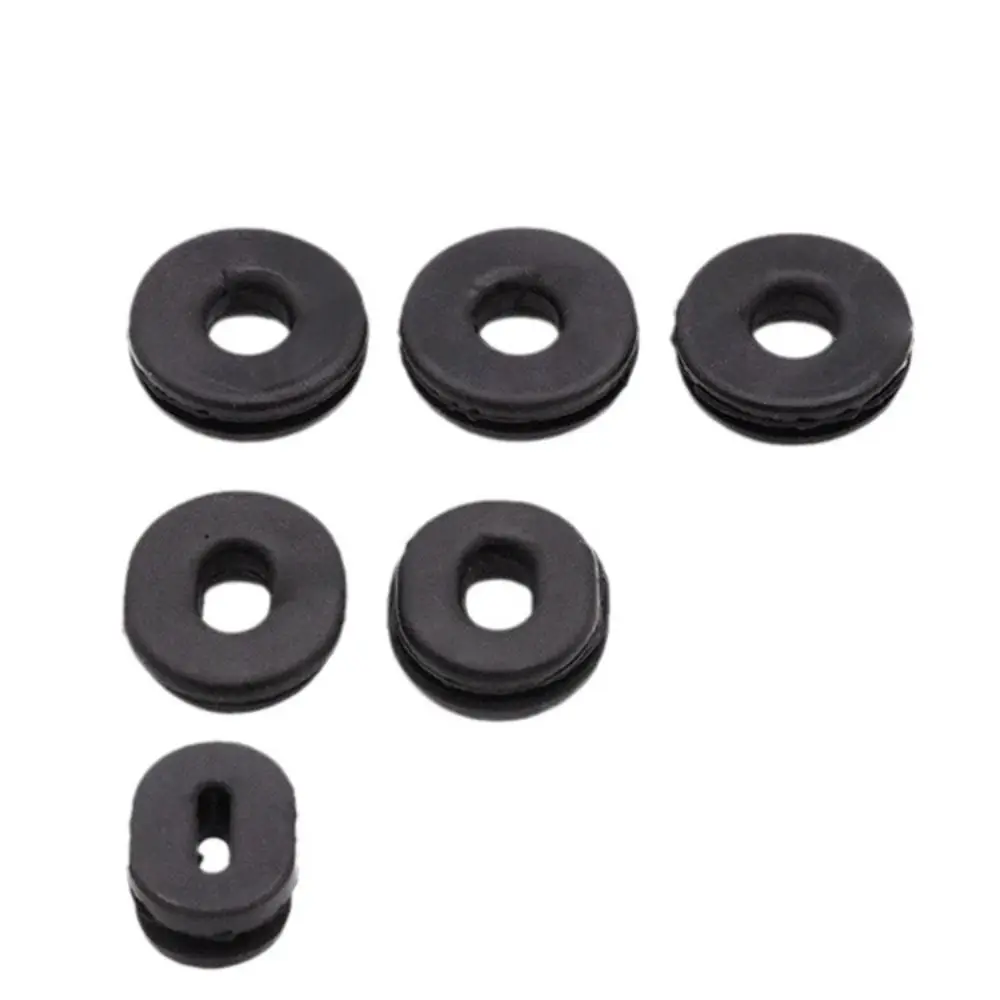 4/6pcs High Quality Black Motorcycle Side Cover Plastic Side Cover Rubber Seal Crown For GN250 CG125 GS125 WY125