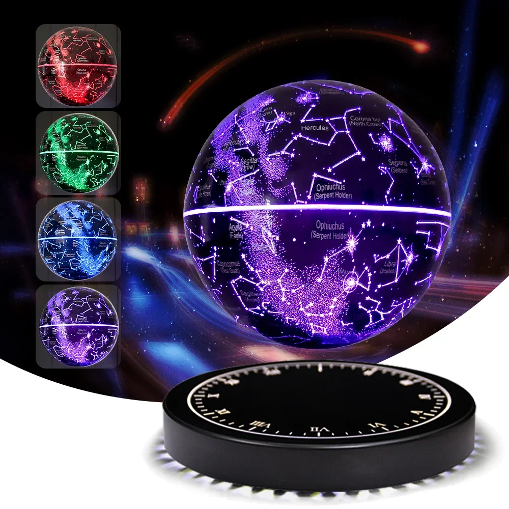 

Amazon Hot Selling Magnetic Levitating Star Starry RGB LED Bedroom Beside Lamp Rechargeable Touch Control 14cm Floating Lights