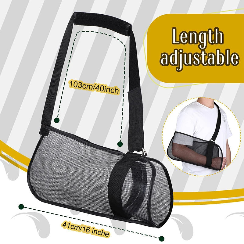 

1pcs Adjustable Breathable Arm Sling Universal Support Shoulder Strap Brace Immobilizer Wrist Elbow Forearm Support Brace Straps