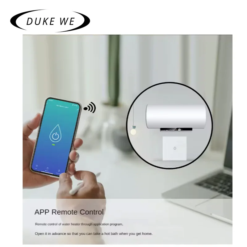 Tuya Smart Life EU US Boiler Water Heater Touch Switch with Energy Consumption Monitoring Voice Control Google Assistant Alexa