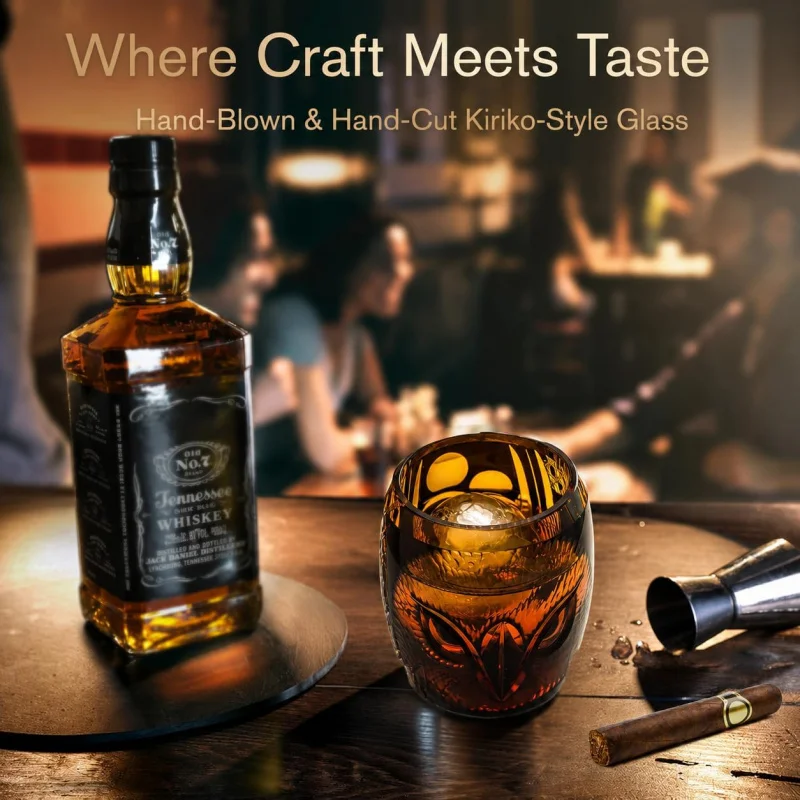 Owl Crystal Whiskey Glass Japanese Style Master Handwork Collection Wineglass Gifts Amber Vodka Chivas Scotch Whisky Tumbler Cup