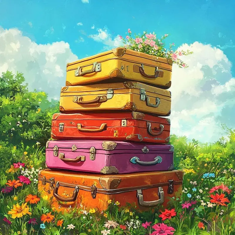 

GATYZTORY Diamond Painting Luggage Landscape New Collection Flower Diamond Mosaic Daisy Embroidery DIY New Year Gift