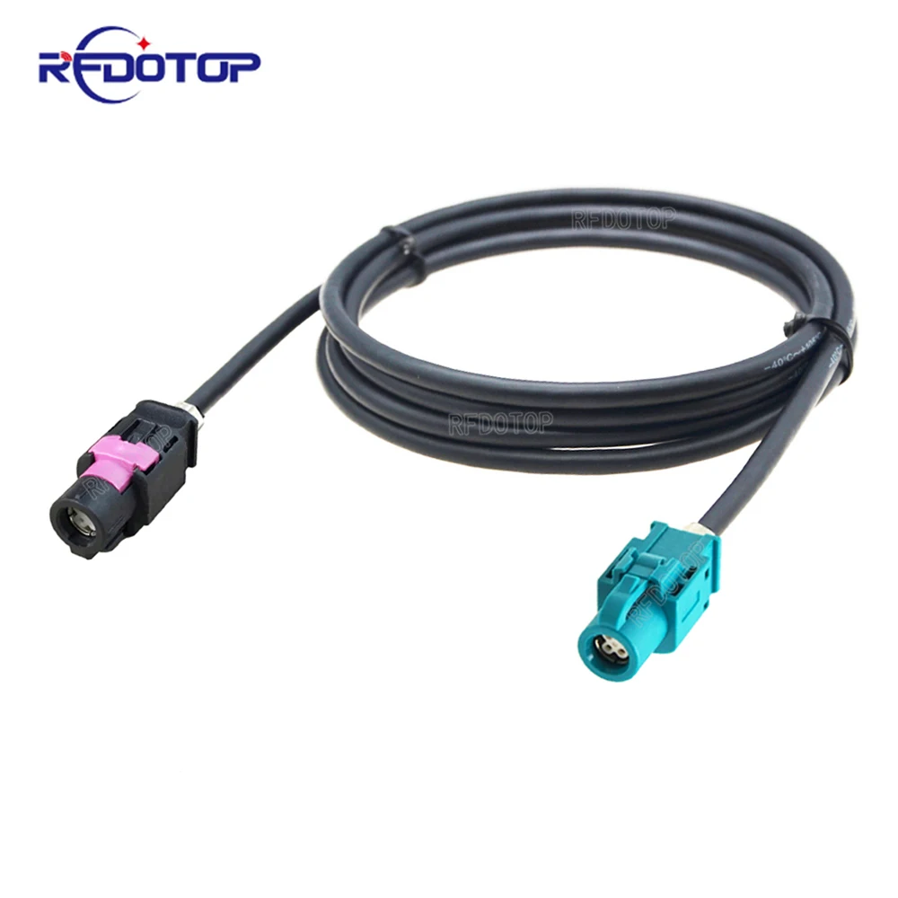 HSD LVDS Cable 4 Pin Black Code A to Water Blue Code Z Female Type Connector 535 4-Cores Cable for Benz BMW Audi Tesla VW