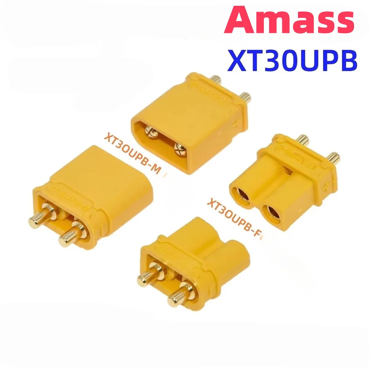 5Pcs/Lot Amass Original Genuine Xt30Upb-F/M Male Female Connector 30A High Current Rc Model Lithium Battery Plug Socket Pcb Soldering Board Connector Rc Model Lithium Battery