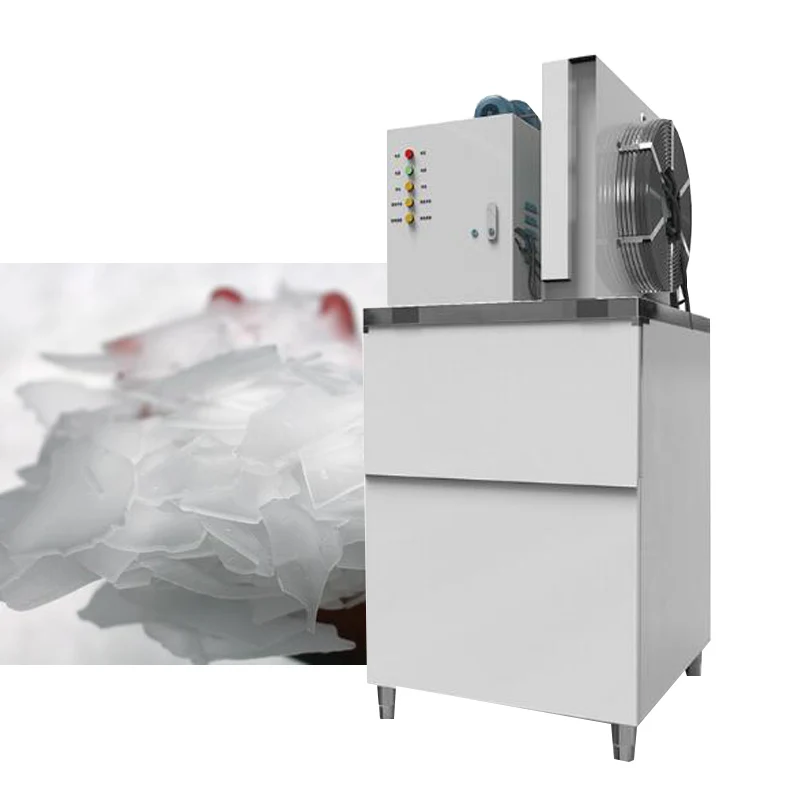 

Commercial Ice Maker Machine Supermarket Air-Cooled High Production Seafood Shop 1000kg Industrial Flake Ice Maker Machine