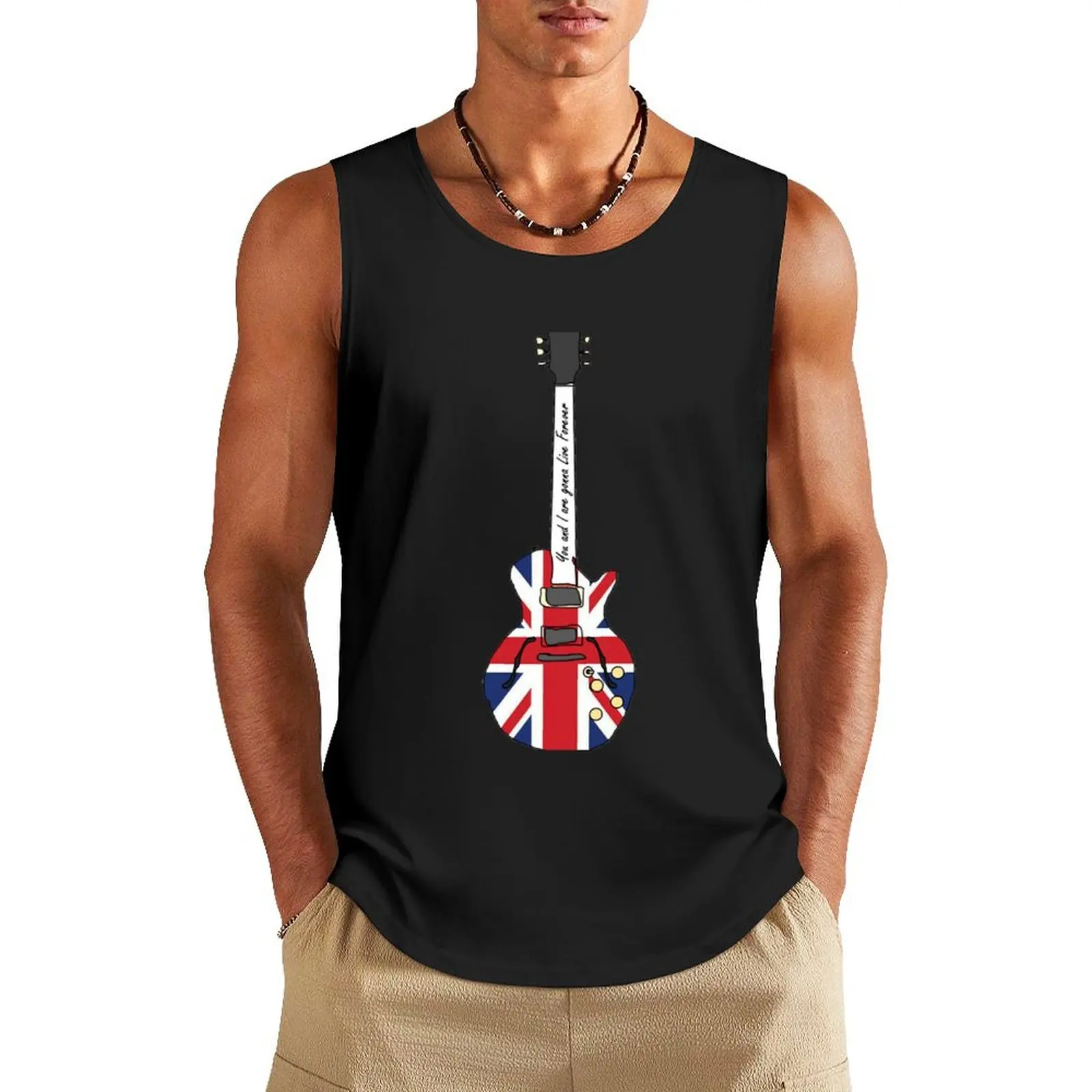

Noel Gallagher Union Jack Sheraton Live Forever Tank Top basketball anime gym mens designer clothes sports suits