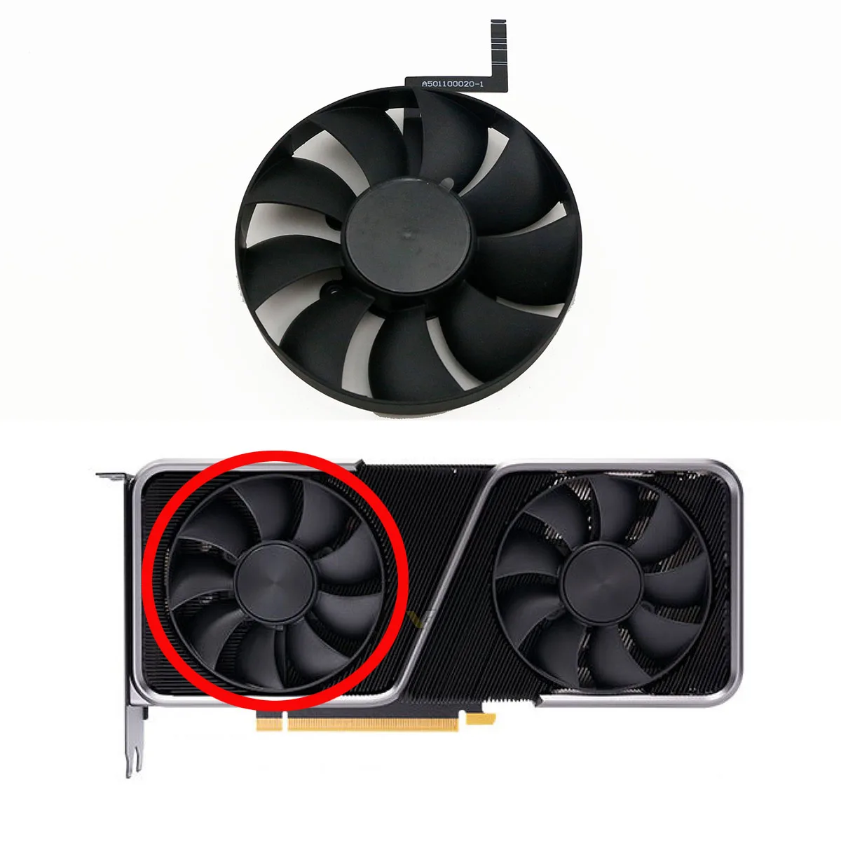 Imagem -02 - Ventilador da Placa Gráfica Nvidia Geforce Rtx 3070 Ventilador Gpu Substituição 85 mm Dapc0815b2up004 Rtx3070 Novo