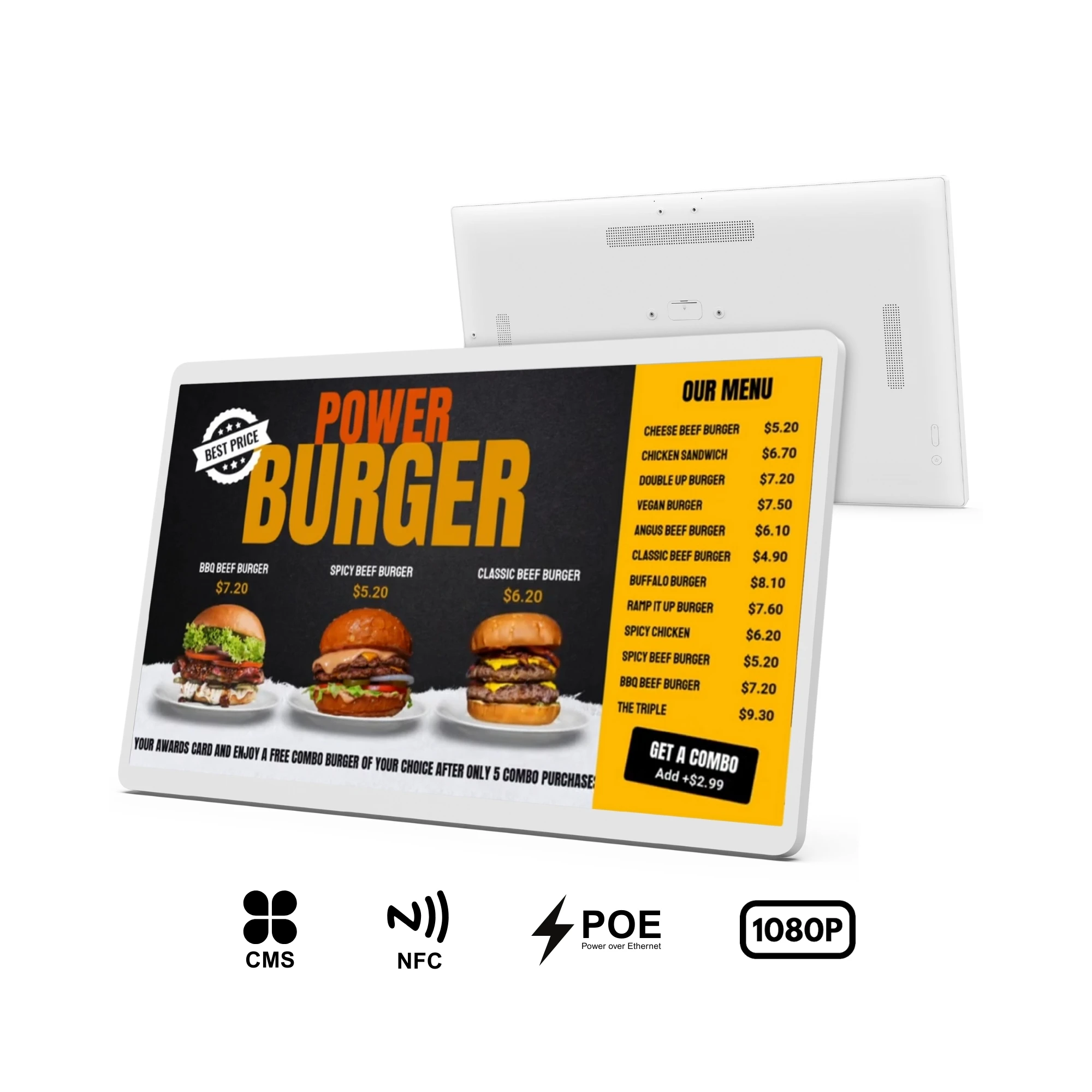 

32-Inch Wall-mounted Android 13 LCD Touchscreen Digital Signage Display 4 + 32gb Optional POE/NFC 6 Top Business AI Performance