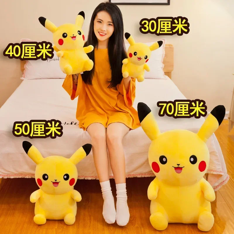 70cm Big Size Pokemon Pikachu Plush Stuffed Toys Japan Movie Pikachu Cartoon Anime Pillow Dolls Christmas Birthday Gifts Kids