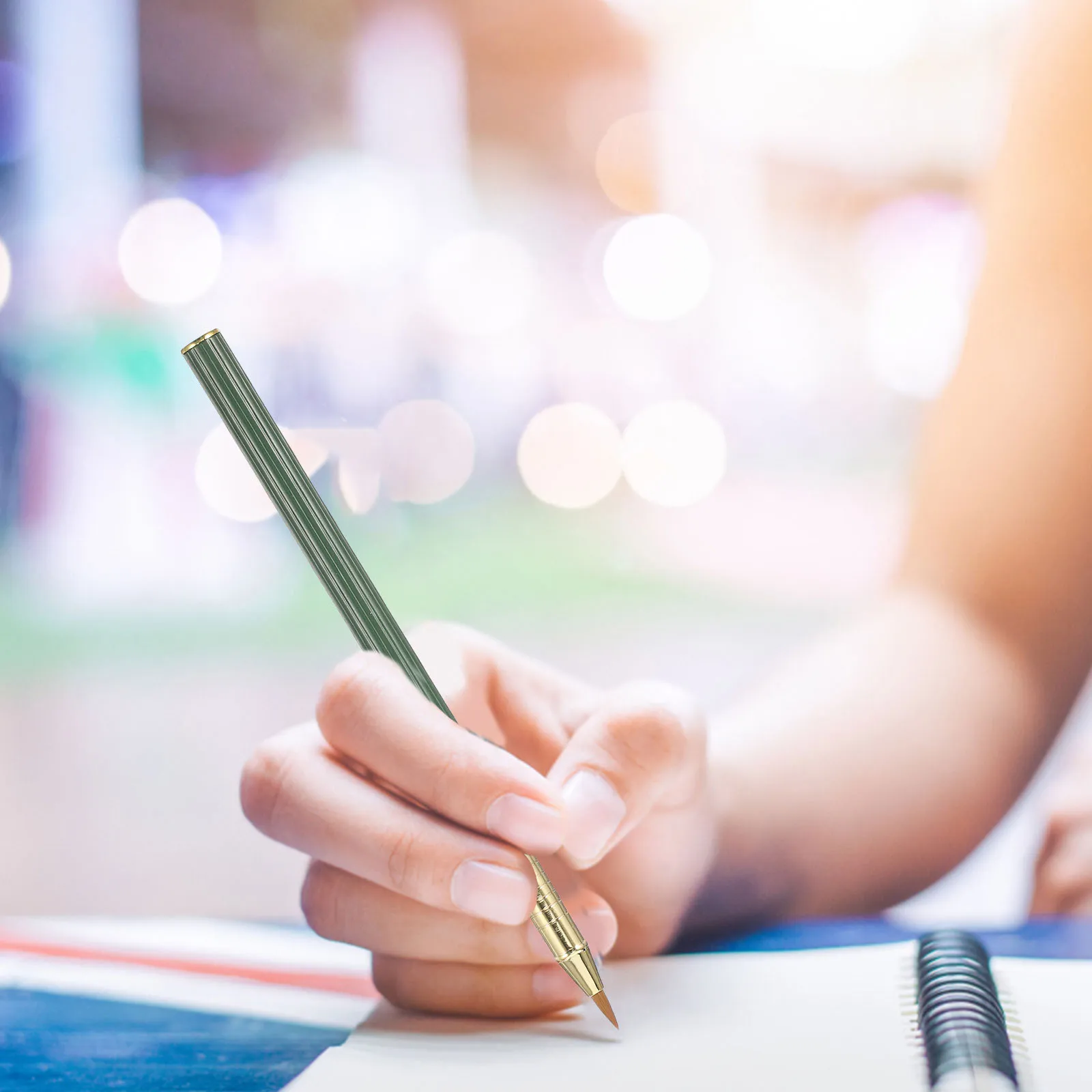 

2pcs Pen-Style Calligraphy Premium Portable Writing Brush For Watercolor Painting Drawing Ink Sac Smooth Non-Shedding Art Tool