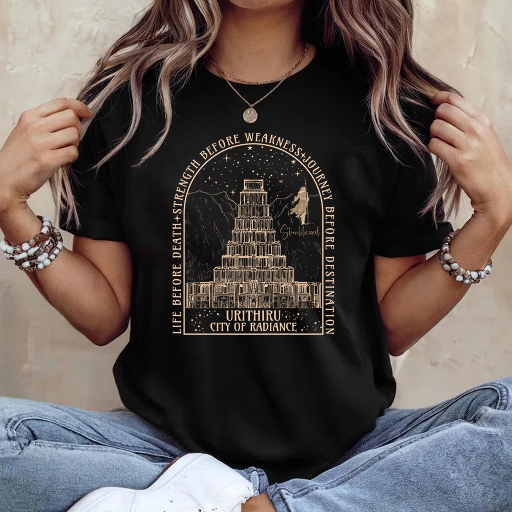 Stormlight Archive T Shirt Urithiru City of Radiance T-Shirt Cosmere Shirts Wind and Truth Short Sleeves Tees Tops Bookish Gift