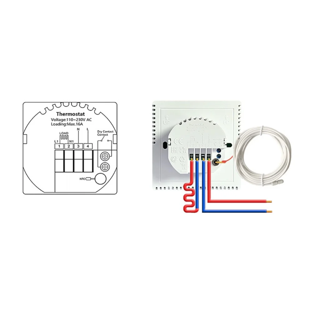 

Electric Floor Heating Thermostat Featuring Remote Smartphone Control and Voice Activation for Home Automation