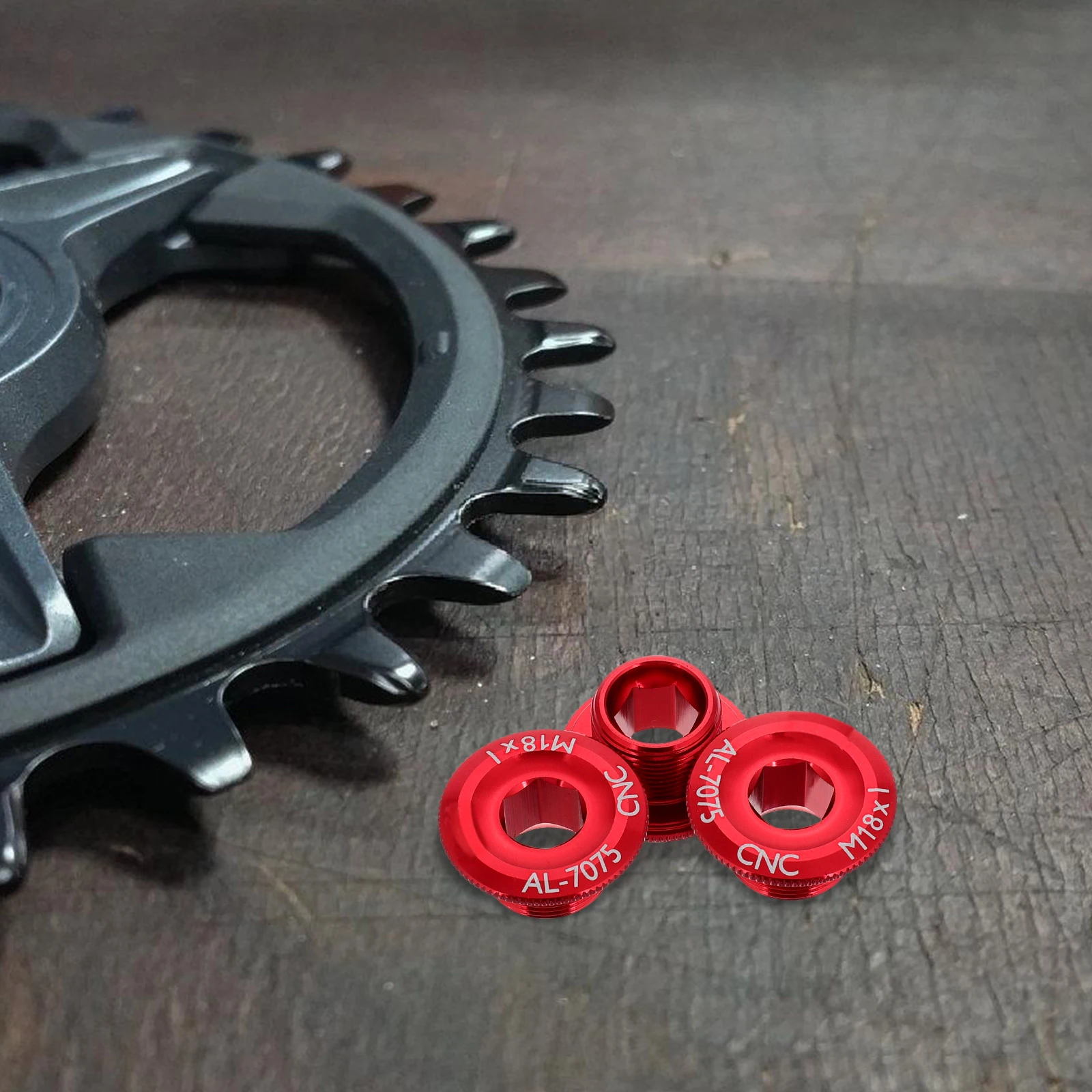 

3pcs Aluminum Alloy Crankset Arm Bolt Mountain Fixed Gear Road Cycling Replacement Lightweight Hollow Design Secure Screw Wear