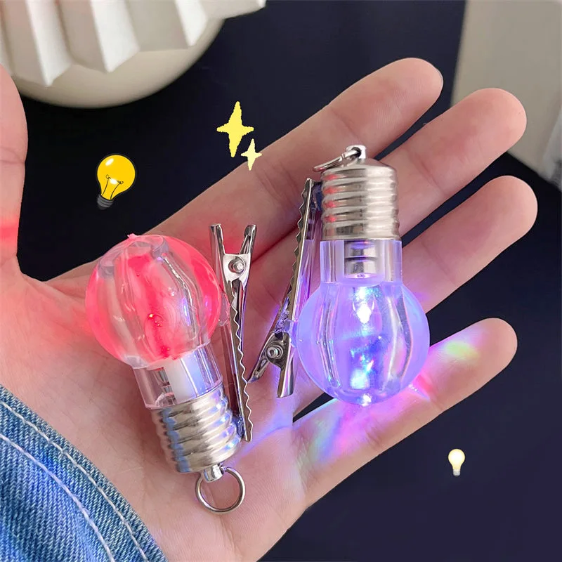 1-20PCS Glow in Dark LED Hair Clip Light Up Simulated Bulb Barrette for Women Girls Party Night Unique Flash Novelty Gift - view 4
