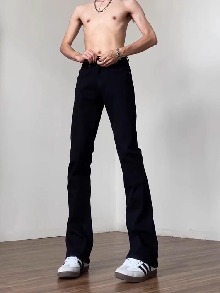

Cleanfit Bla High Waist Slim Fit Jeans Men's American Vibe High Street Straight Leg Jeans Knife Distred Stitching