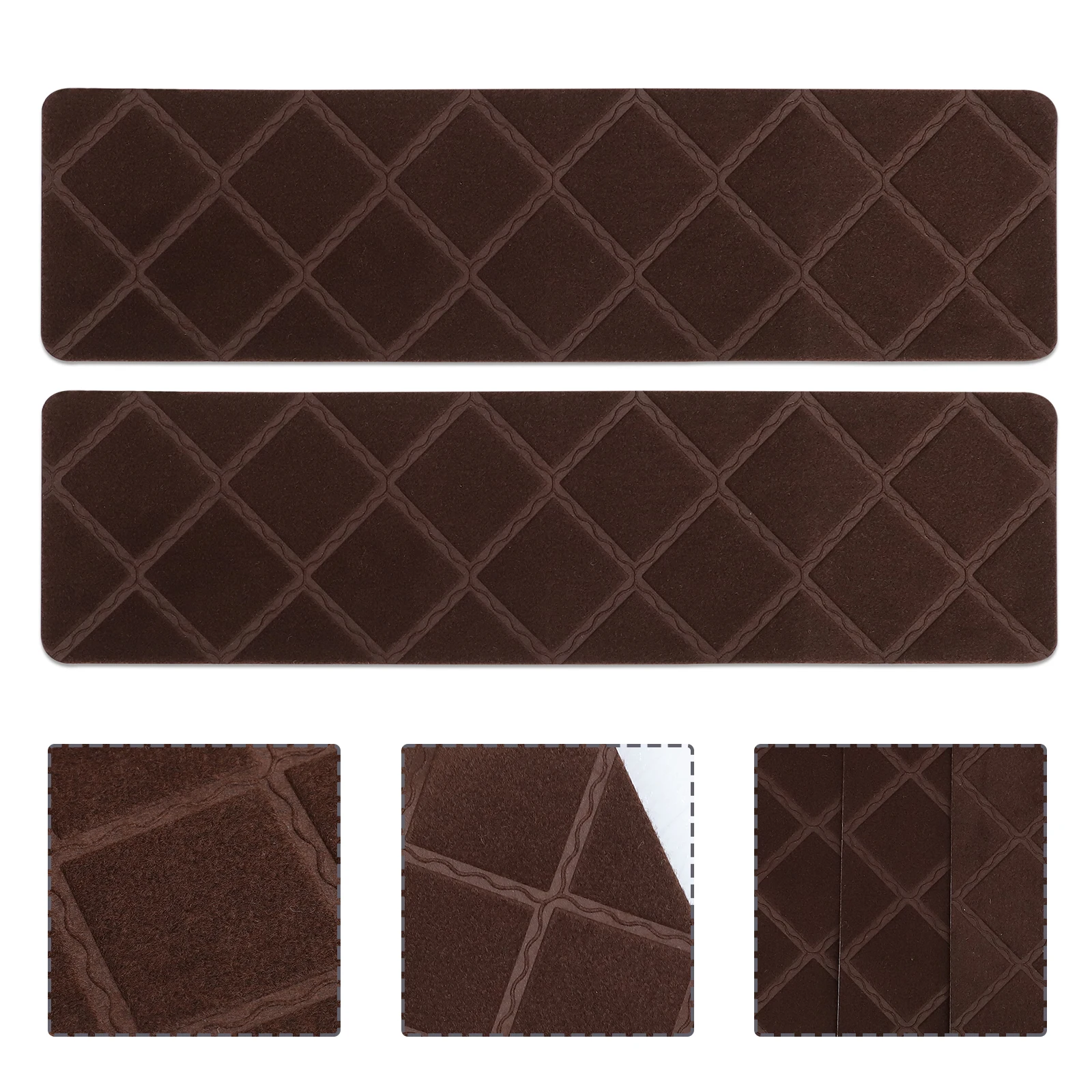 

4pcs Mat PVC Non Slip Step Treads Kids Elder Safe Indoor Outdoor Stair Treads For Wooden Steps Carpet Runner Reusable