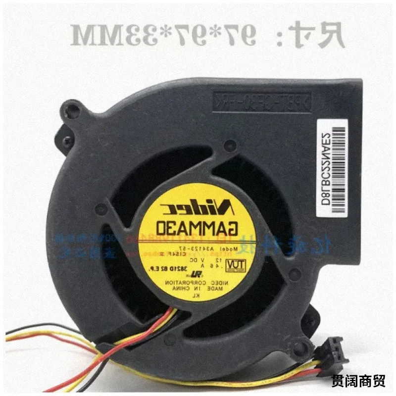 HJY...NIDEC Blower Cooling Fan A34123-57 9733 12V 0.46A 3Pin, Replacement Fan For Cisco Catalyst 2960 3550 3560