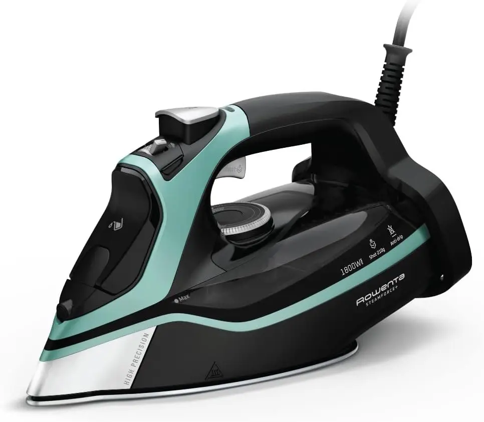 

Iron, Steam Force Stainless Steel Soleplate Steam Iron for Clothes, 400 Microsteam Holes, 1800 Watts, Ironing