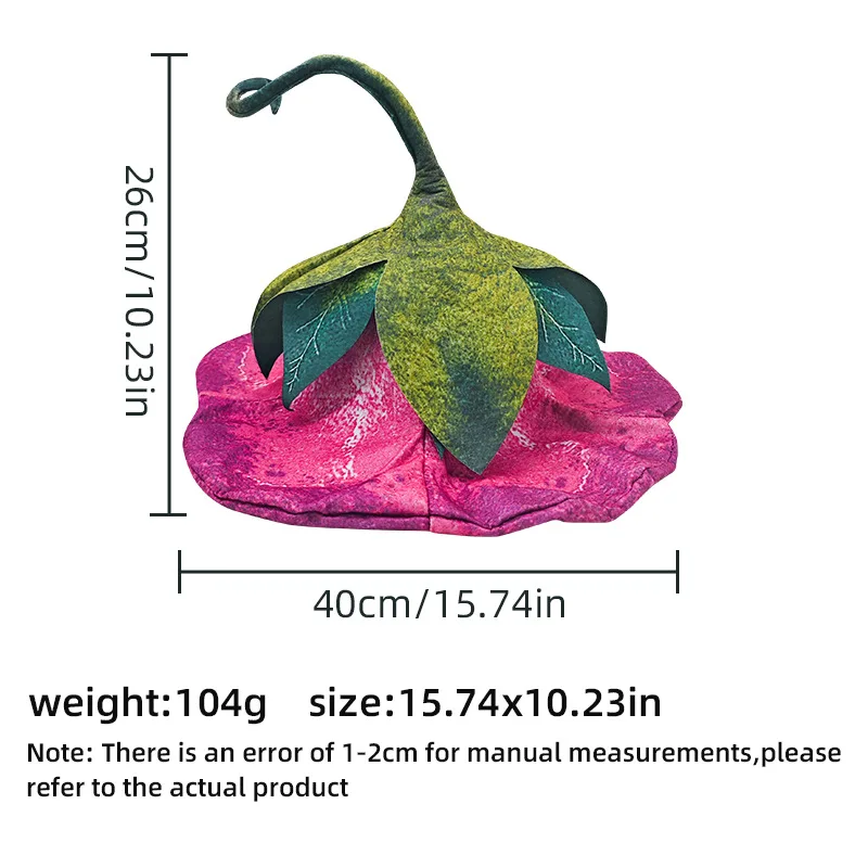 Halloween Morning Glory Horn Flower Hat Witch Hat Felt Party Performance Stage Props Wizard Hat Party Hat Halloween Decoration