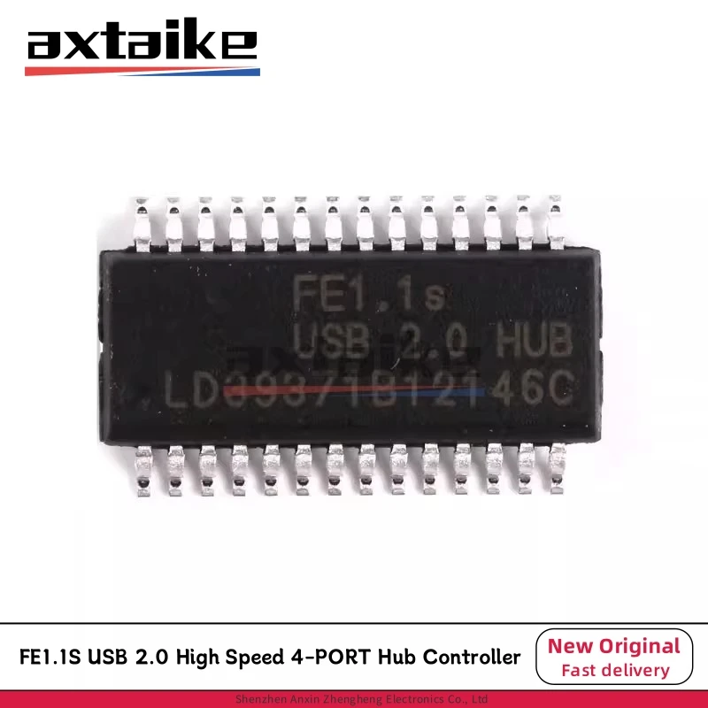 5/10PCS FE1.1S SSOP-28 USB 2.0 Hub Controller IC 4-Port High-Speed SMD Chip FE1.1 / FE1.1s-BSOP28BCN