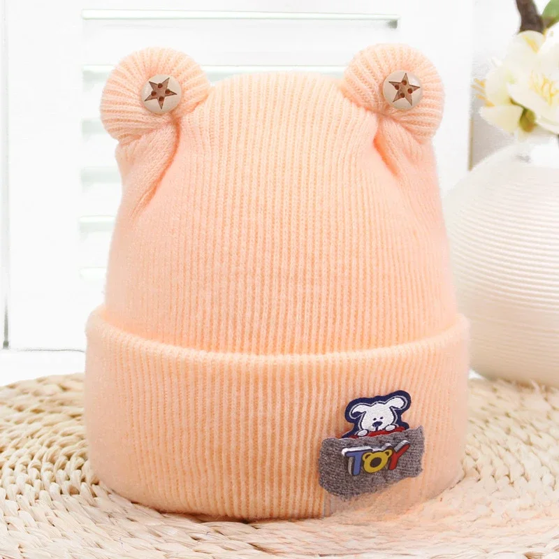 Newborn Girl&Boy Hats Baby Soft Warm Crochet Knit Cartoon Beanie Cap Cute Baby Hats Winter for 0-6 Months