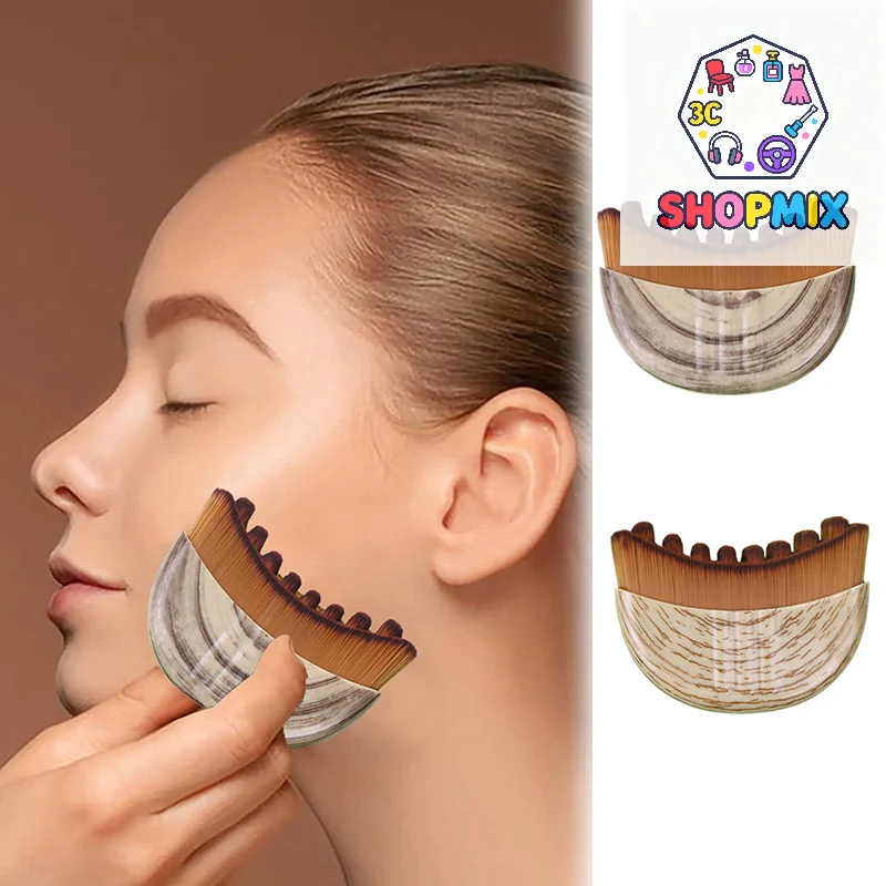 Portable Lymphatic Contour Face Brush Multi-function Chin Reduce Puffiness Lymphatic Drainage Face Brushs Facial Sculpting Tool