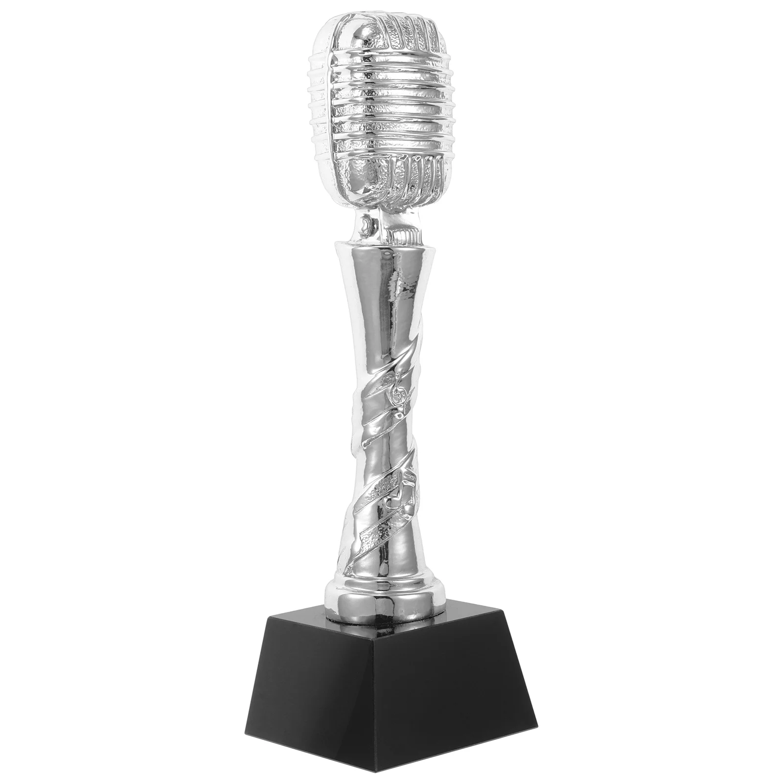 Microphone for Kids Children's Singing Trophy Music Recognition Trophies Funny Cheer Metal Vocalists Silver