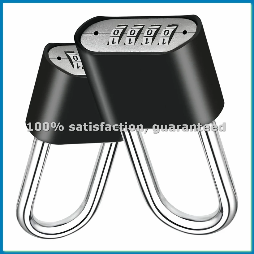 

2pcs Combination Lock, 4-Digit Heavy Duty Combo Lock, Combination Padlock Outdoor Waterproof Gate Locks for Fence-A33R